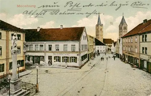 AK / Ansichtskarte  Moosburg__Isar_Bayern Marktplatz Kirchen