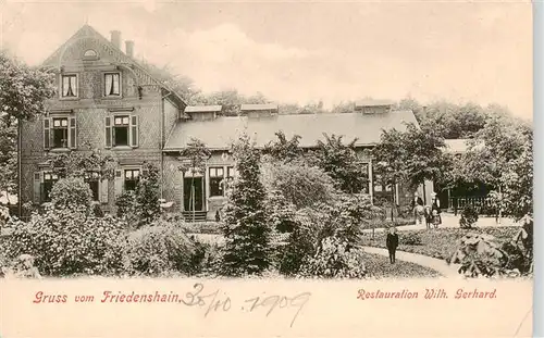 AK / Ansichtskarte  Friedenshain_Elberfeld_Barmen_NRW Restauration Wilh Gerhard