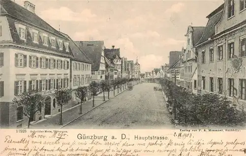 AK / Ansichtskarte  Guenzburg_Bayern Hauptstrasse