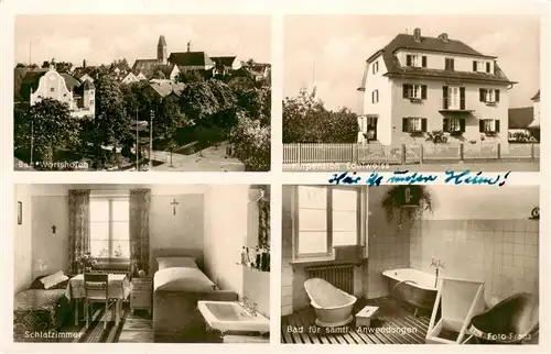 AK / Ansichtskarte  Bad_Woerishofen Kurpension Edelweiss Schlafzimmer Bad fuer saemtl Anwendungen