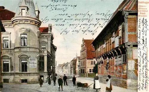 AK / Ansichtskarte  Stadthagen Obernstrasse mit Hotel Stadt Bremen