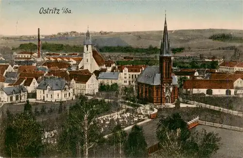 AK / Ansichtskarte 73939114 Ostritz_Sachsen Panorama mit Kirchen