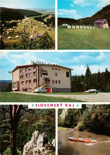 AK / Ansichtskarte 73939222 Slovensky_Raj_Slovakia Cingov Chata kpt Nalepku Hotel Flora Skalny utvar Kazatelnica Na Hornade