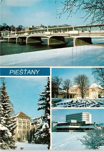 AK / Ansichtskarte  Piestany_Pistian_Poestyen_SK Kolonadovy most Liecebny dom Thermia Palace Kupelna dvorana Liecebny dom Balnea Grand