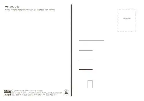 AK / Ansichtskarte 73939294 Vrbove_Slovakia Novy rimsko katolicky kostol sv Gorazda