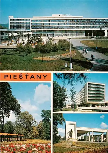 AK / Ansichtskarte  Piestany_Pistian_Poestyen_SK Liecebny domy Balnea Splendid a Balnea Palace Park Portal Kolonadoveho mostu