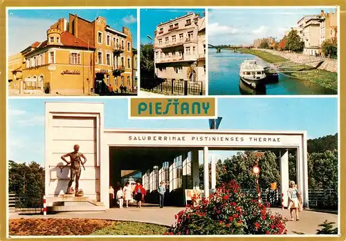 AK / Ansichtskarte  Piestany_Pistian_Poestyen_SK Hotel Victoria Regie Liecebny dom Orava Vyletna lad Adam Trajan Kolonadovy most