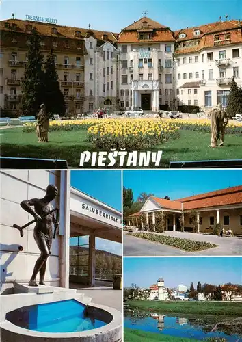 AK / Ansichtskarte  Piestany_Pistian_Poestyen_SK Thermia Palace Socha barlolamaca Napoleonske kupele