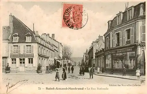 AK / Ansichtskarte  Saint-Amand_18-Montrond La Rue Nationale
