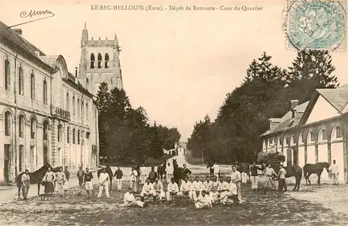 AK / Ansichtskarte  Le_Bec-Hellouin_27_Eure Depot de Remonte Cour du Quartier