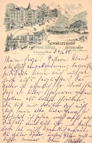 AK / Ansichtskarte  Interlaken_BE Schweizerhof Hotel Suisse