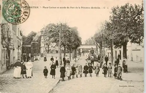 AK / Ansichtskarte  Saint-Gratien_95_Oise Place Catinat et entree du Parc de la Princesse Mathilde