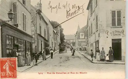 AK / Ansichtskarte  Igny__91_Essonne Rue de Versailles et Rue du Moulin