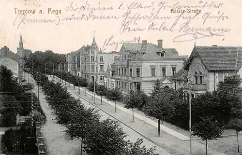 AK / Ansichtskarte  Treptow_Rega_Trzebiatow_Pommern_PL Kaiser Strasse