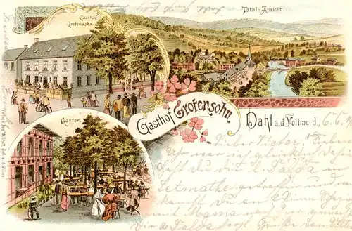 AK / Ansichtskarte  Dahl_Hagen Panorama Gasthof Grotensohn Garten