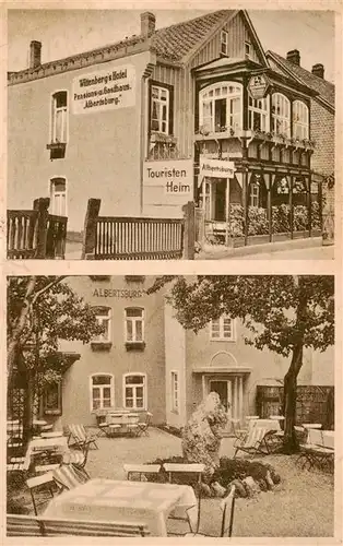 AK / Ansichtskarte  Bad_Harzburg Wittenbergs Hotel Albertsburg Garten Garagen