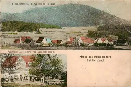 AK / Ansichtskarte  Hubmersberg_Hersbruck Leitenberghuette Leitenberg Gasthaus Metzgerei Dauth