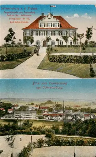 AK / Ansichtskarte  Schweinsburg_Neukirchen_Pleisse_Sachsen Bergwirtschaft zum Tannersberg Ortsansicht