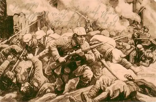 AK / Ansichtskarte  Lille_59_Nord WK1 Illustration Strassenkampf in Lille