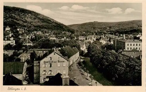 AK / Ansichtskarte  Ettlingen Panorama Gasthof zur Sonne