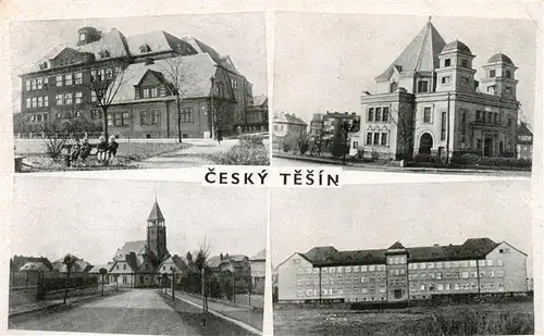 AK / Ansichtskarte 73939685 Cesky_Tesin_Tschechisch-Teschen_CZ Teilansichten Gebaeude Kirche
