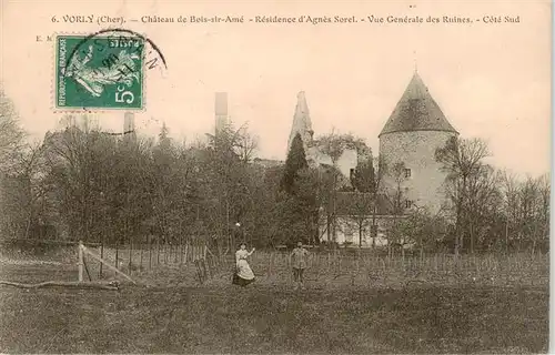 AK / Ansichtskarte  Vorly_18_Cher Château de Bois-sir-Amé Résidence d Agnès Sorel vue générale des ruines