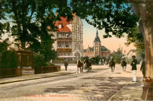 AK / Ansichtskarte  Grimma_Sachsen Bahnhofstrasse