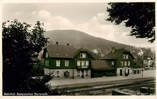 AK / Ansichtskarte  Herrenalb_Bad_Herrenalb Bahnhof Restauration Herrenalb