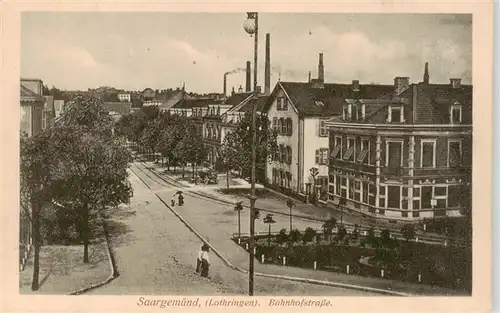 AK / Ansichtskarte  Saargemuend_Sarreguemines_57_Moselle Bahnhofstrasse Feldpost