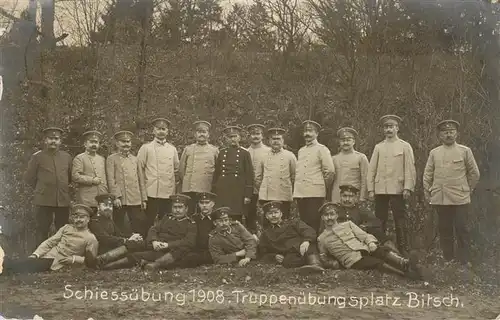 AK / Ansichtskarte  Bitsch_Bitche_57_Moselle_Lothringen Truppenuebungsplatz Schiessuebung 1908