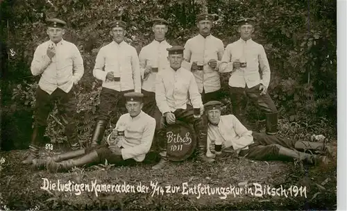 AK / Ansichtskarte  Bitsch_Bitche_57_Moselle_Lothringen Die Kameraden der 4_14 zur Entfettungskur 1911