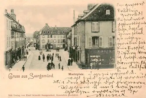 AK / Ansichtskarte  Saargemuend_Sarreguemines_57_Moselle Marktplatz