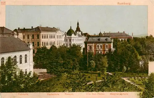 AK / Ansichtskarte  Rumburg_Rumburk_CZ Turnhalle Fachschule Postamt Villa Pfeifer Maedchenschule