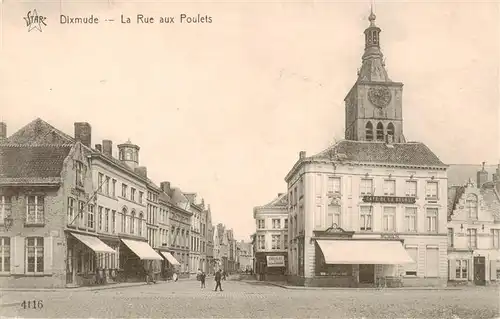 AK / Ansichtskarte  Dixmude_Diksmuide_Dilsmuide_Belgie Rue aux Poulets Feldpost