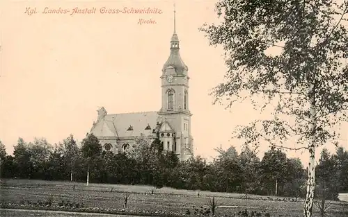 AK / Ansichtskarte 73939913 Gross-Schweidnitz_Grossschweidnitz_Loebau_Sachsen Koenigliche Landesanstalt Kirche