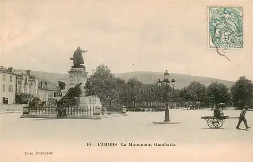 AK / Ansichtskarte  Cahors_en_Quercy_46_Lot Monument Gambetta