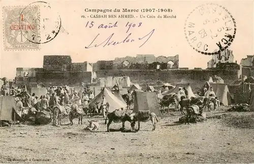 AK / Ansichtskarte  Casbah-Ben-Ahmed_Maroc Un coin du marché