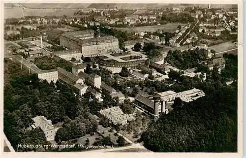 AK / Ansichtskarte  Hubertusburg_Schloss_Wermsdorf Fliegeraufnahme