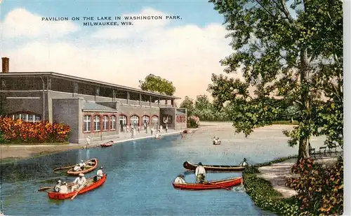 AK / Ansichtskarte  Milwaukee__Wisconsin_USA Pavilion on the Lake in Washington Park