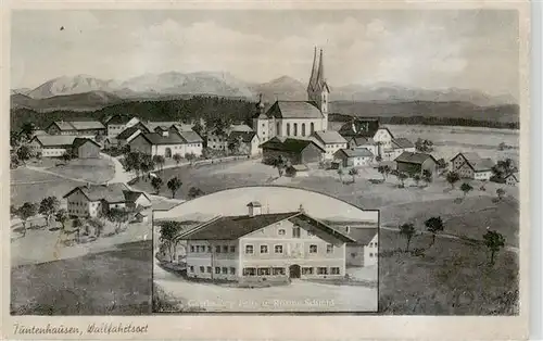 AK / Ansichtskarte 73940039 Tuntenhausen_Bayern Wallfahrtskirche Gasthaus Schmid