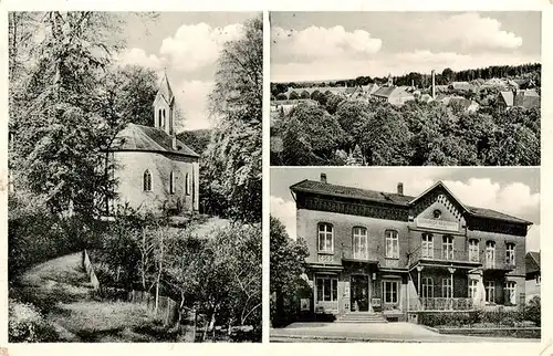 AK / Ansichtskarte 73940063 Bad_Rehburg Kirche Panorama Hotel Heinrich Bertram