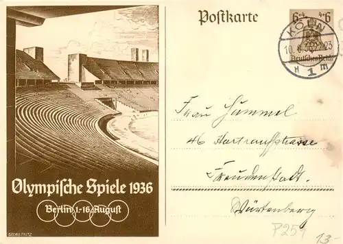 AK / Ansichtskarte  Olympia Spiele  Berlin August Georg Fritz