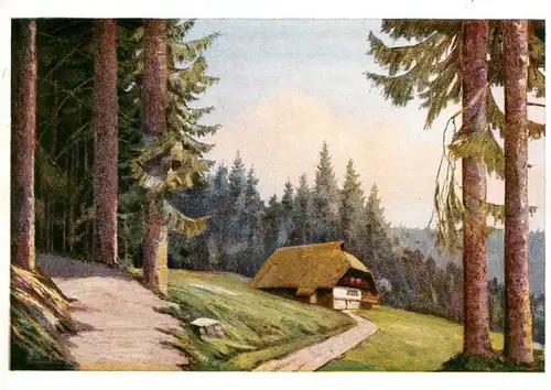 AK / Ansichtskarte 73940132 Rang_Carl_Kuenstlerkarte Auf Schwarzwalds Hoehen Nr. 16 Haus Wald