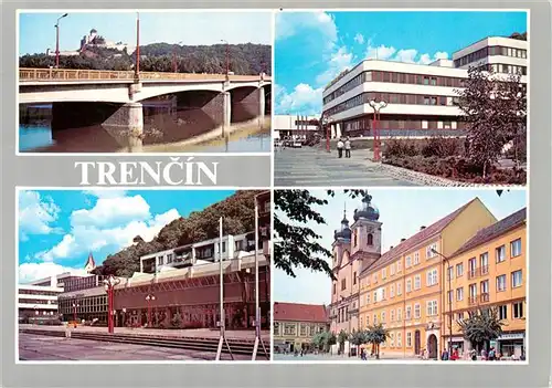 AK / Ansichtskarte  Trencin_Trentschinteplitz_SK Motive Stadtzentrum Bruecke