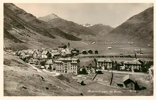 AK / Ansichtskarte  Andermatt_UR mit der Furka