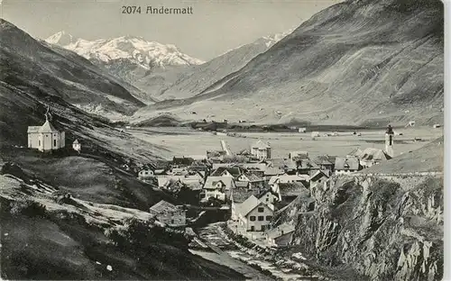 AK / Ansichtskarte  Andermatt_UR Panorama Kapelle