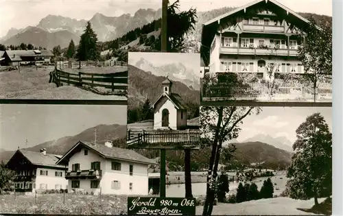 AK / Ansichtskarte 73940187 Gerold_Kruen_Bayern Panorama Gast und Pensionshaeuser Kapelle