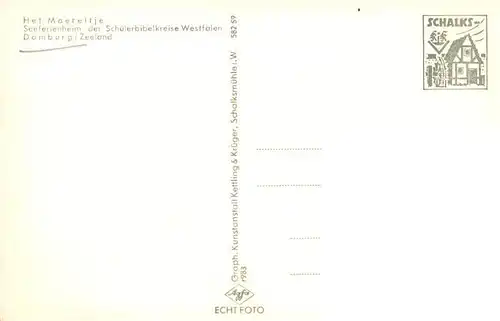 AK / Ansichtskarte  Domburg_Zeeland_NL Het Moereltje Seeferienheim der Schuelerbibelkreise Westfalen