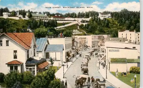 AK / Ansichtskarte 73940209 Mackinac_Island_Michigan_USA Main Street