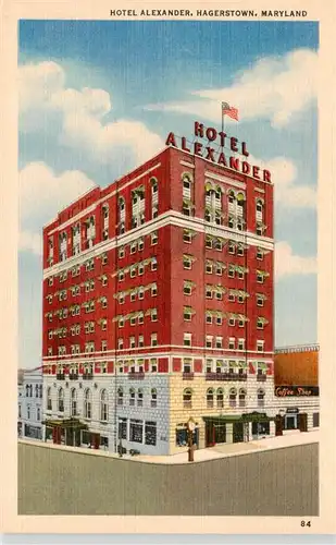AK / Ansichtskarte 73940211 Hagerstown_Maryland_USA Hotel Alexander